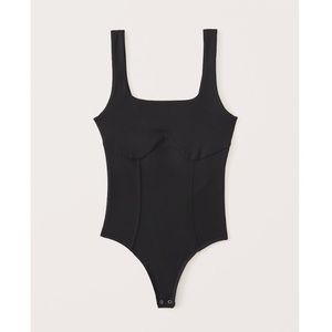 NWT Abercrombie seamless bodysuit with corset detail (sz S)